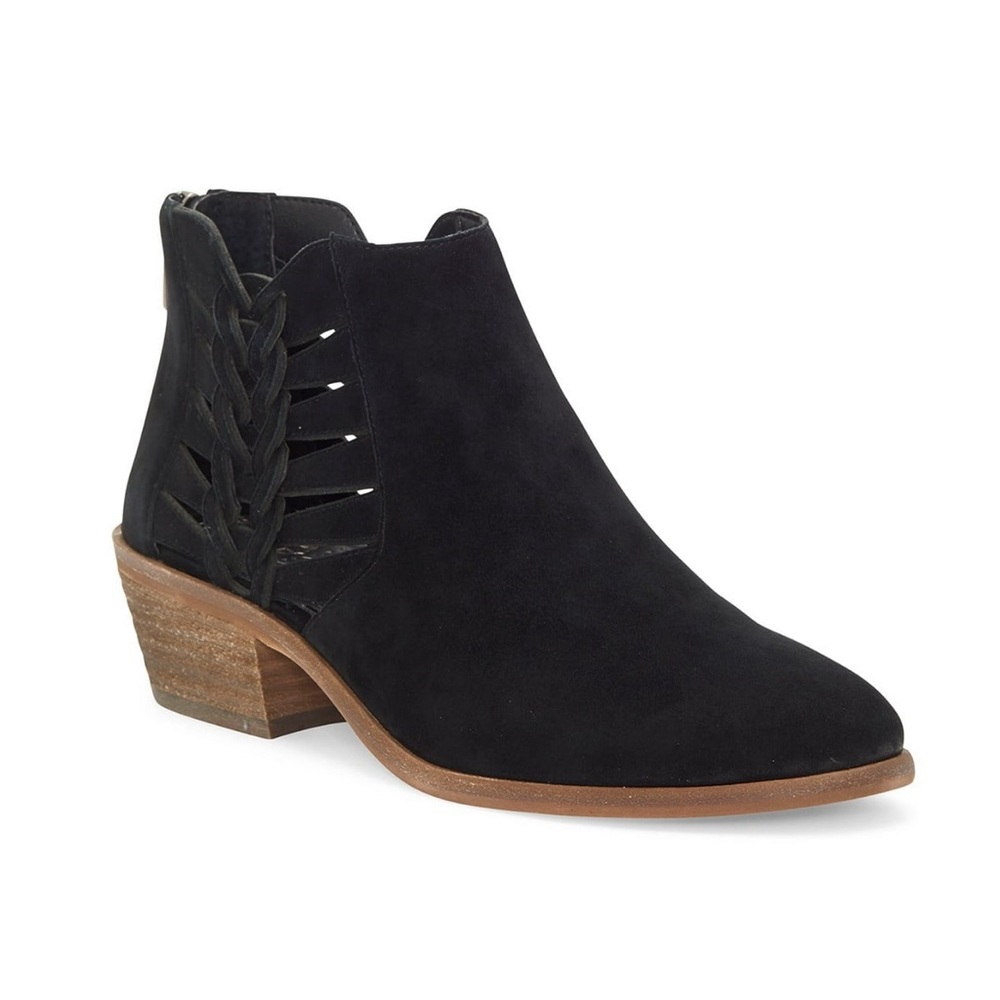 Vince Camutto Prestetta Black Suede Bootie